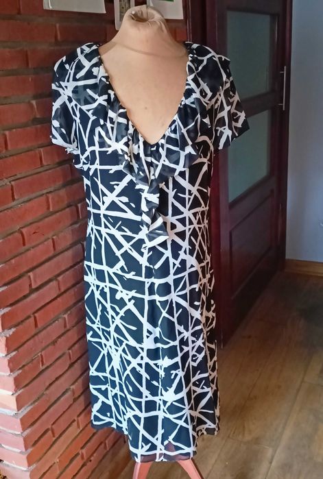 Max Mara jedwabna sukienka we wzory 42 NOWA