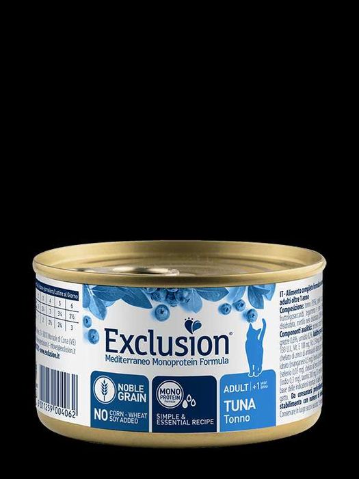 Exclusion Mokra karma dla kota Mediterraneo  tuńczyk 85g 18 puszek