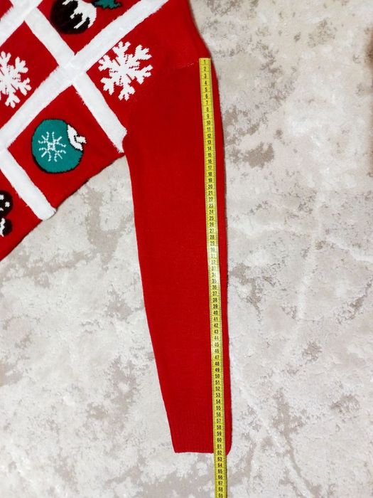 Червоний різдвяний светр з візерунком новорічний світер кофта Cedarwoo