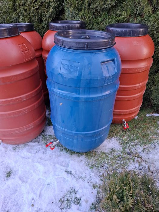 Beczka 220-250l Deszczówka Zawór Spożywka