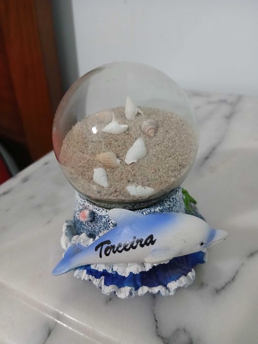 Globo Decorativo Souvenir da Ilha Terceira com areia e buzios