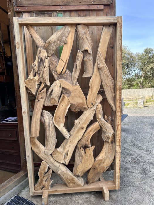 Biombo Painel Decorativo em Teca