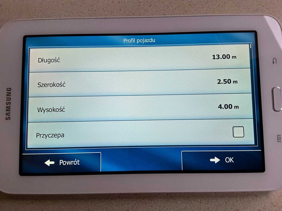 Tablet Samsung Tab 3  7 cali  nawigacja IGO Primo Truck