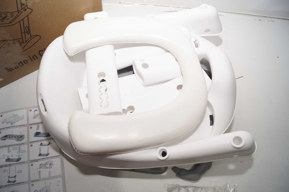 Nakładka na sedes ze schodkami dla dzieci biało szara