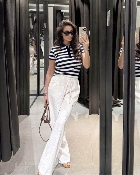 Штани лляні zara