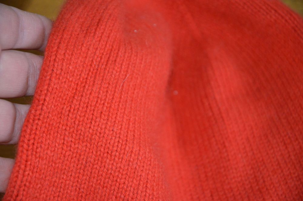 czapka koralowa 100% kaszmir one size