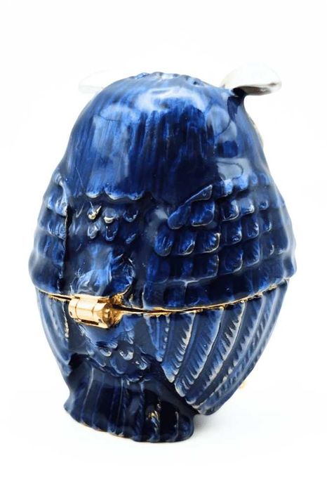 Szkatułka granatowa sowa