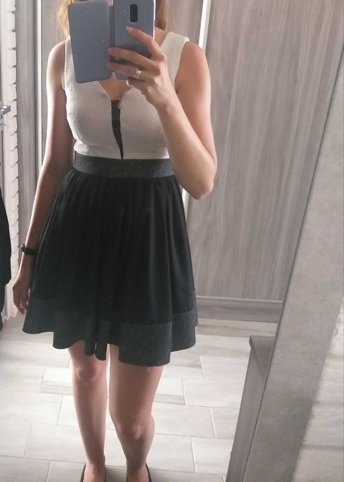 Sukienka czarno-biała