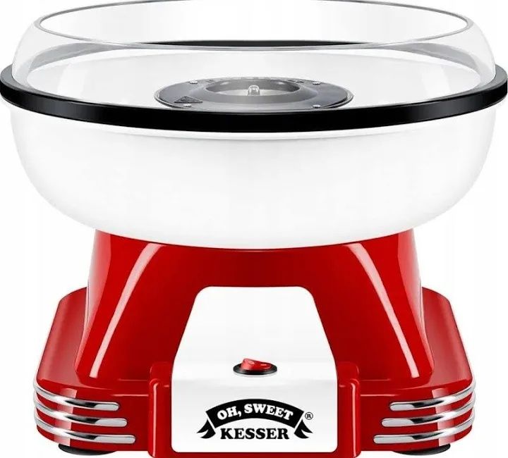 Urządzenie maszyna do waty cukrowej czerwony 500 W retro KESSER