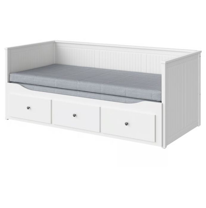 HEMNES Cama indiv/dupla c/3 gav/2 colchões, branco/Ågotnes firme, 80x200 cm