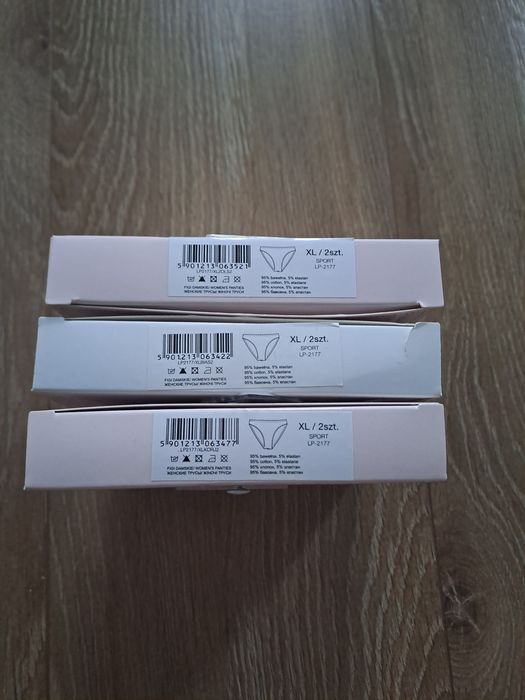 6x Majtki damskie Atlantic, rozmiar XL, mix kolorów