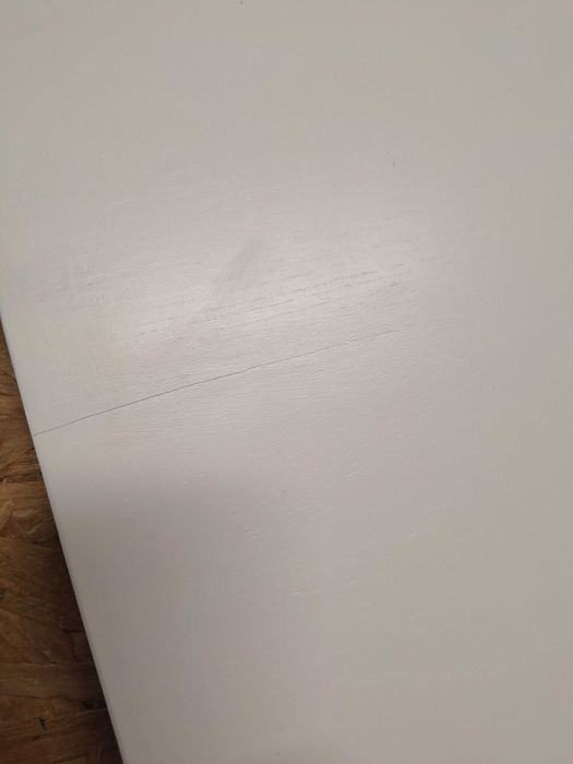 Półka narożna, półka wisząca, biała, lite drewno dębowe promień 35cm
