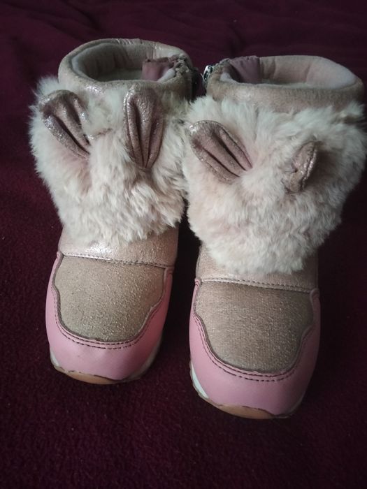 Дутики зимові для дівчинки зайка