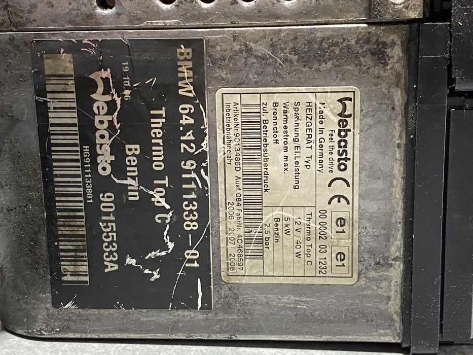 Webasto БМВ Е60 Е61 Бензин M54 N52 N43 N46N N53 N62 Вебасто Бензиновая