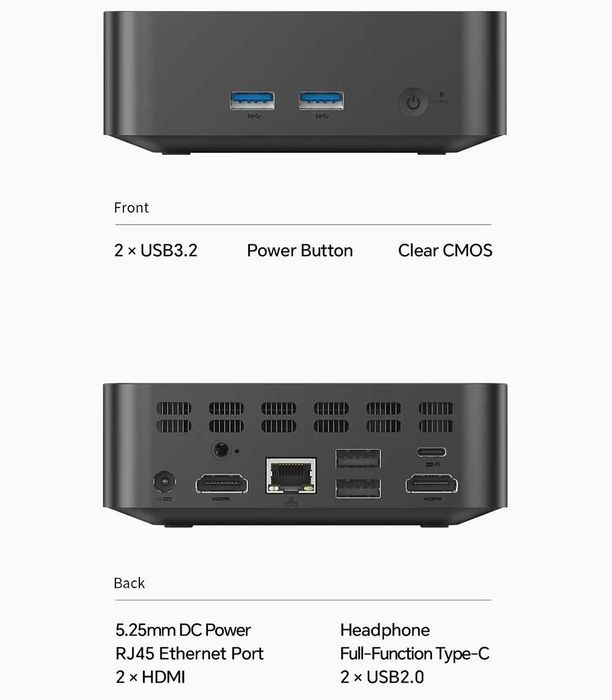 Міні ПК Teclast N20 Pro, N95, 8GB RAM, 256GB SSD, Windows 11. mini pc