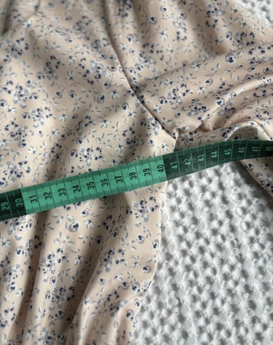 Sukienka nude boho kwiaty jesień s 36 modna