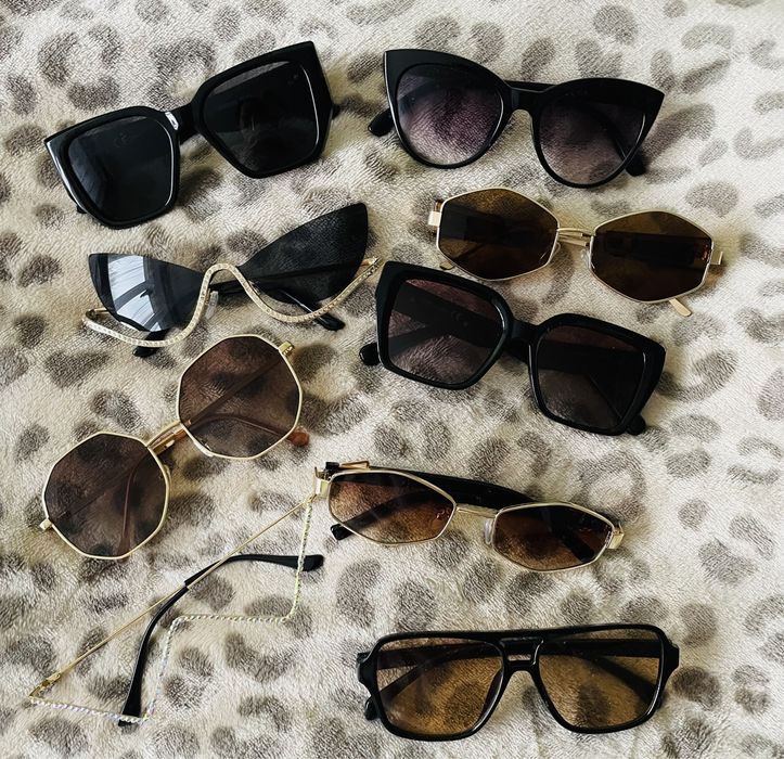 Zestaw okularow kocie , cat walk , retro