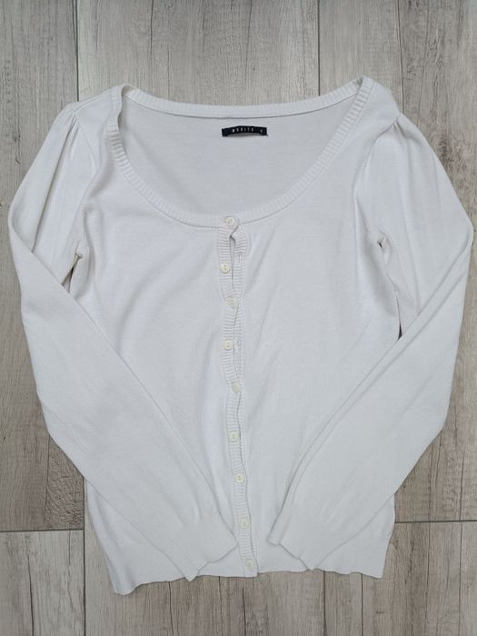 Biały sweter damski rozpinany, Mohito, rozmiar M / 38