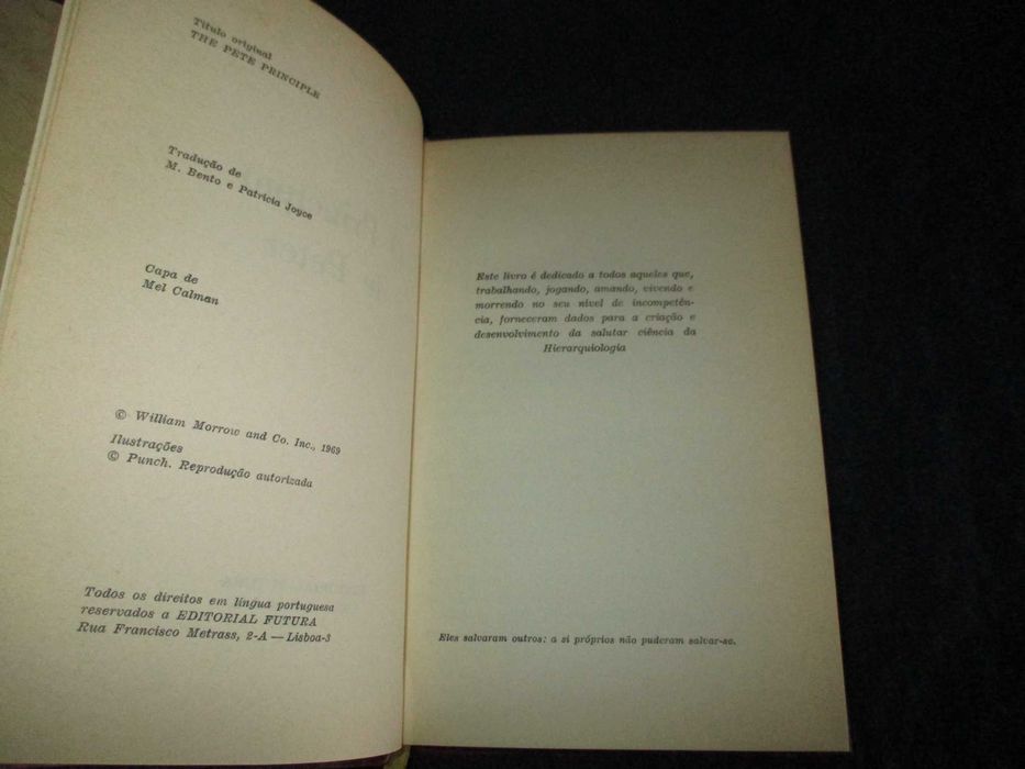 Livro O Princípio de Peter Laurence e Raymond Hull