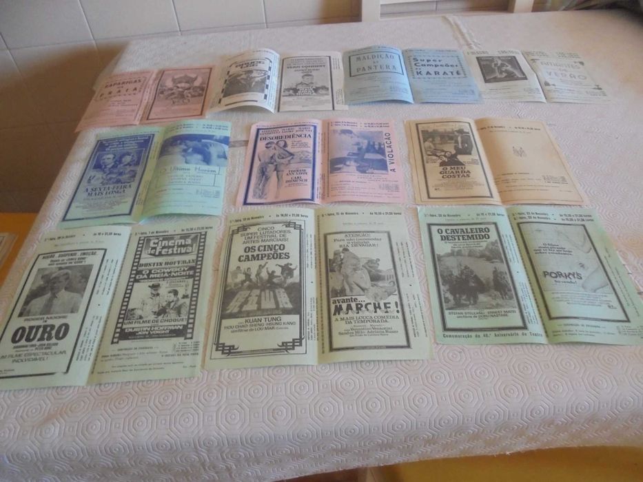 Folhetos do Cinema da decada de 80