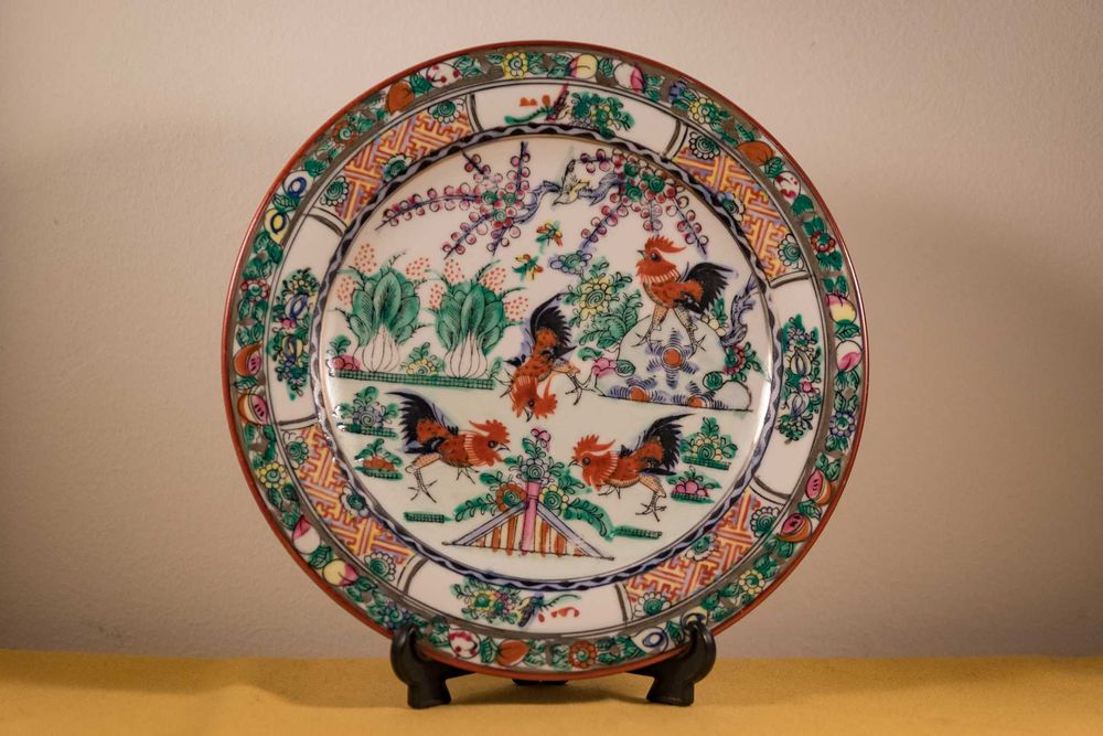 Prato em porcelana chinesa