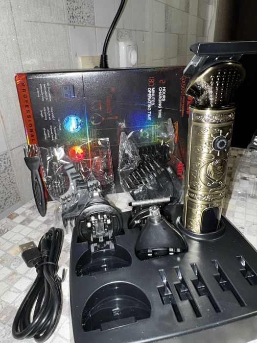 Машинка для стрижки NEW POWER GX500 4 в 1, тример, USB