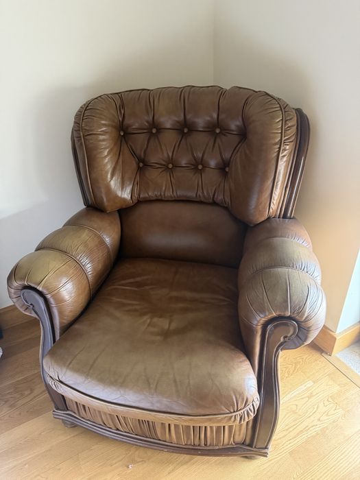 Sofas em pele conjunto ou separado