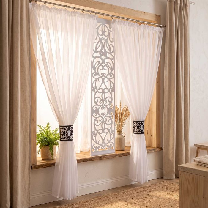 3 Panele Ażurowe 30X130Cm Plus Kokony Karnisz 2,5M