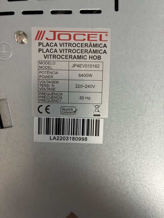 Placa de Vitrocerâmica Jocel
