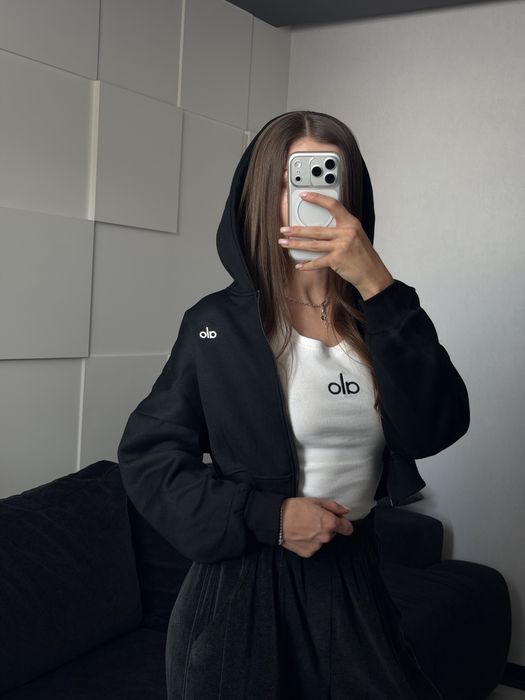 Зіпка alo, худі жіноче, худі на заску, спортивна кофта, кофта укорочен