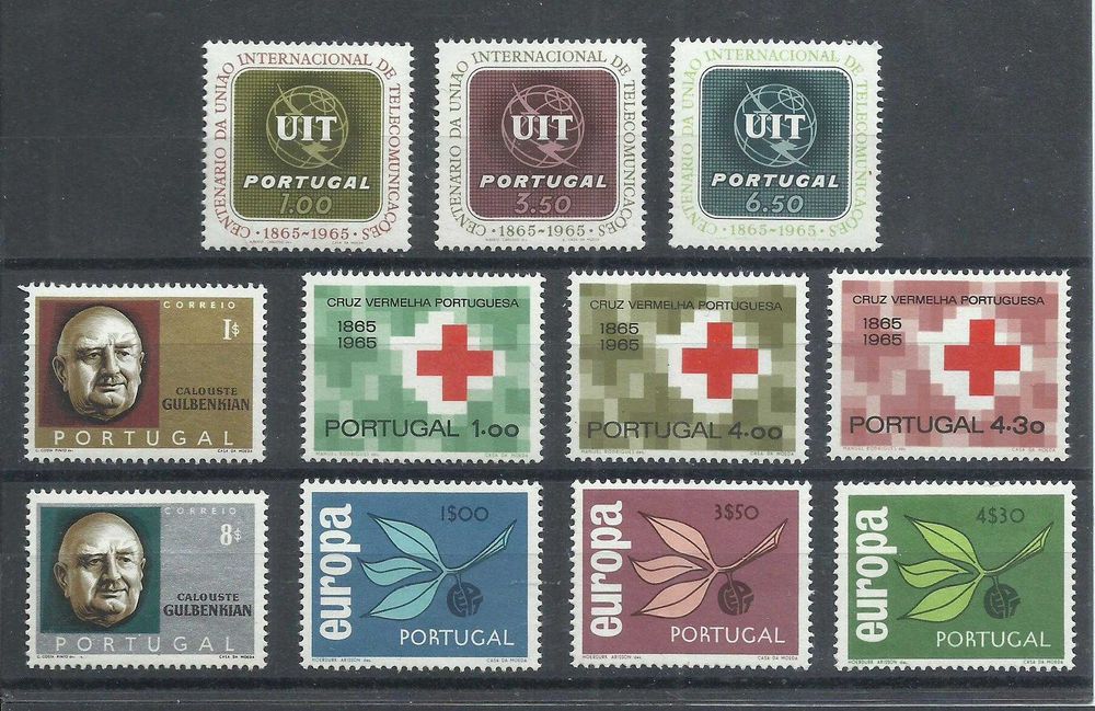 Selos portugueses – Ano completo de 1965, 26 selos como novos