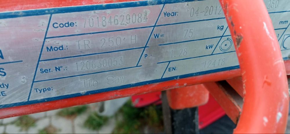Piła wolna do cięcia płytek