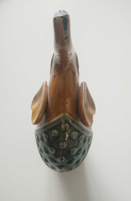 Porcelanowy słoń w kolorach ziemi figurka ozdoba