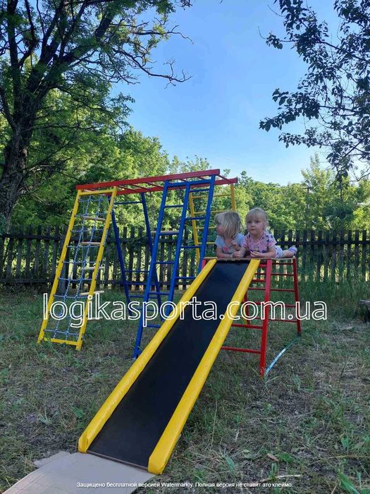 Горка, Качели, спортивная детская площадка 1,5-2 м, игровой комплекс