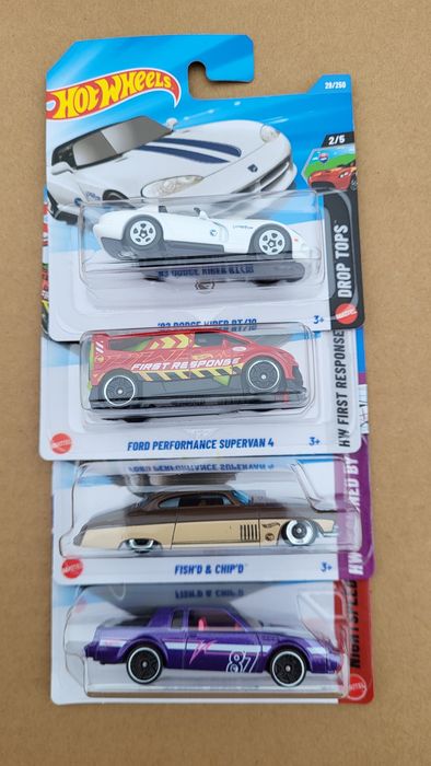 Hot wheels TH - Viper, Ford, Buick, Fish&Chips. TH PAKIET
