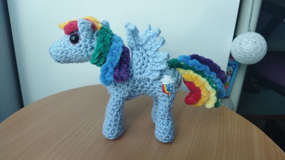 Rainbow Dash z My little pony, na szydełku