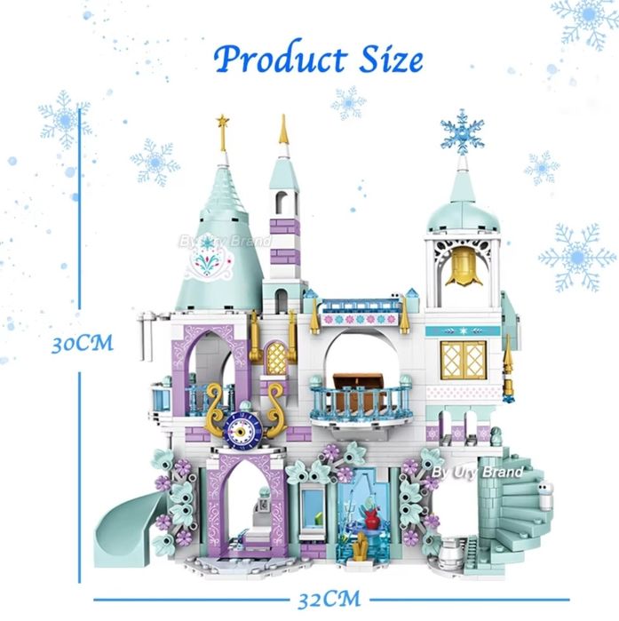 Конструктор Miniso Disney замок Эльза 742 шт блоков Lego