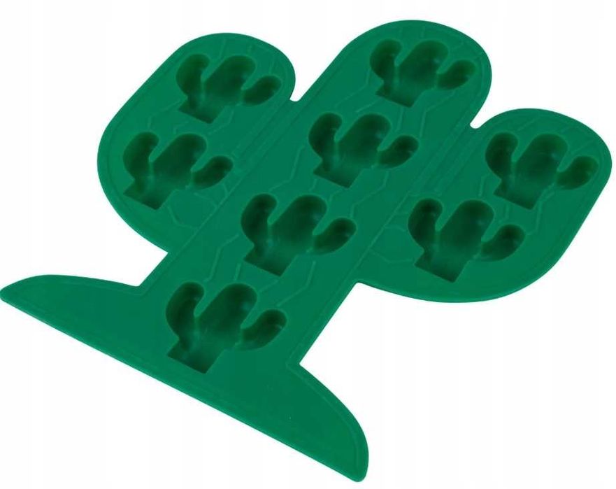 Silikonowa Foremka na Kostki Lodu Kaktus ERNESTO – Zielona