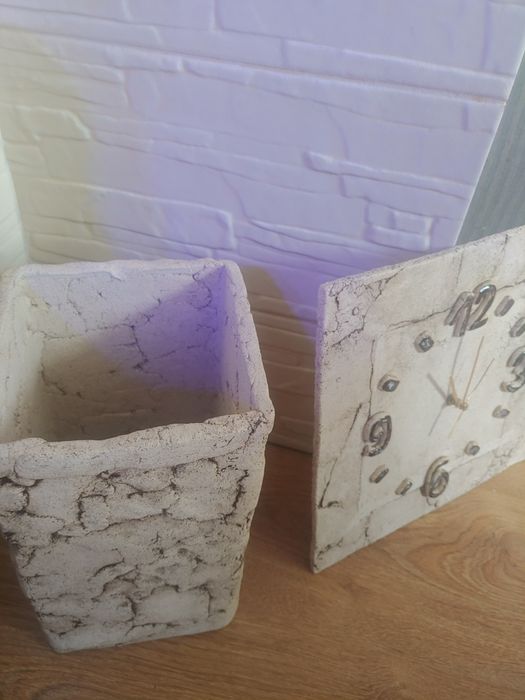 Wazon zegar ceramika artystyczna prezent