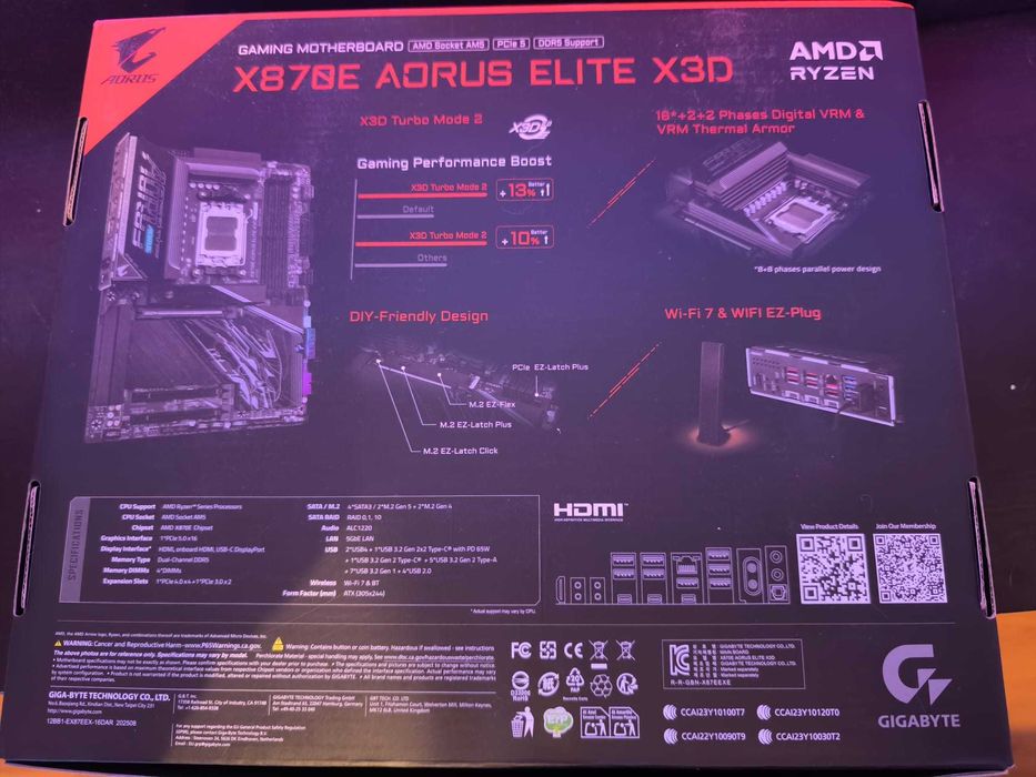 Gigabyte aorus x870e X3D elite