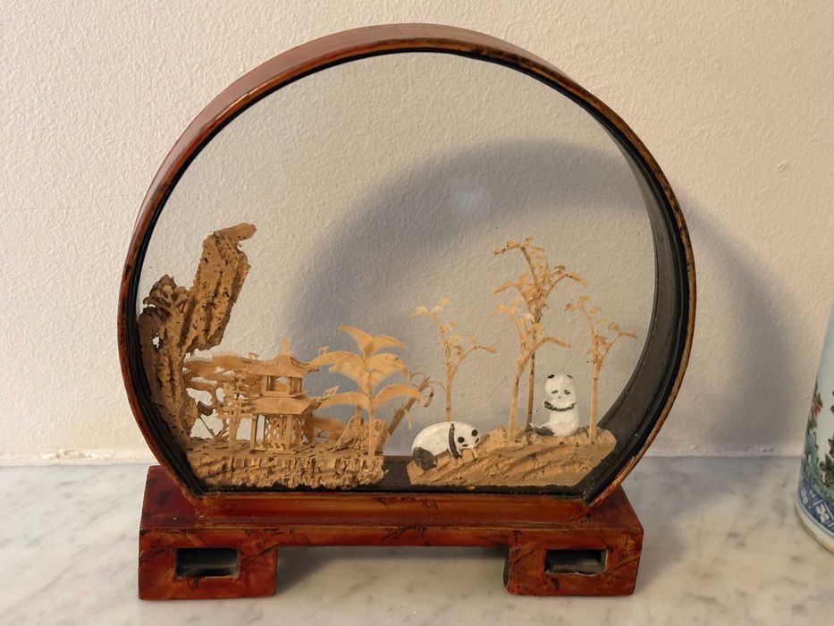 Diorama orientalna z drewna korkowego