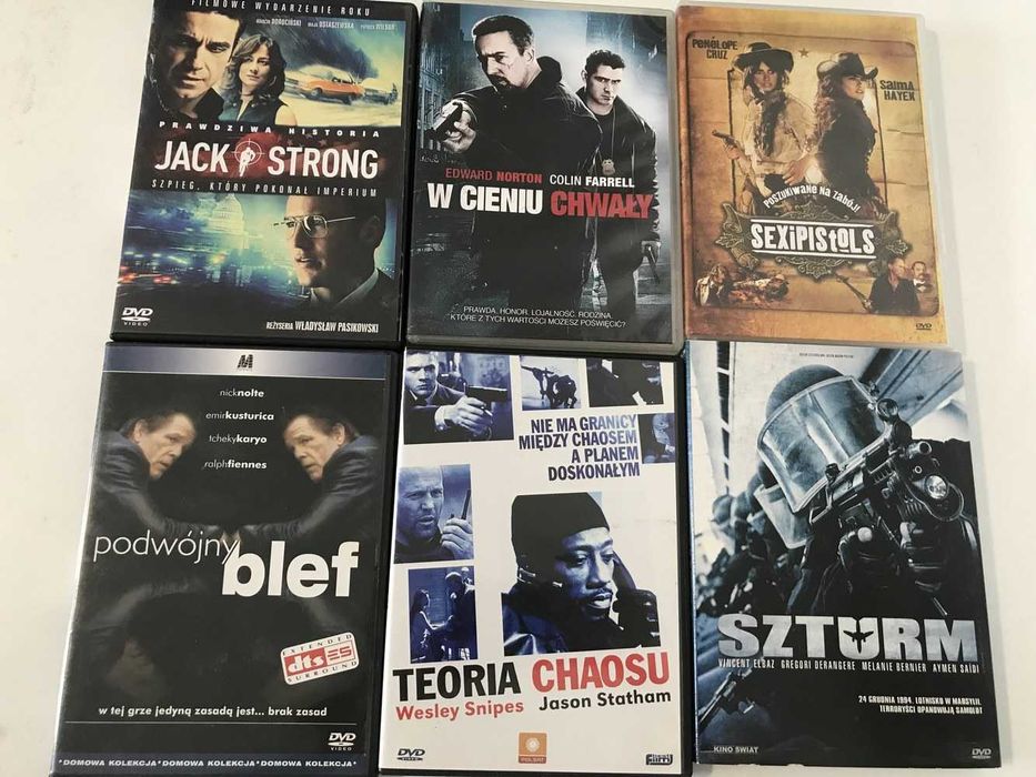 zestaw filmów DVD