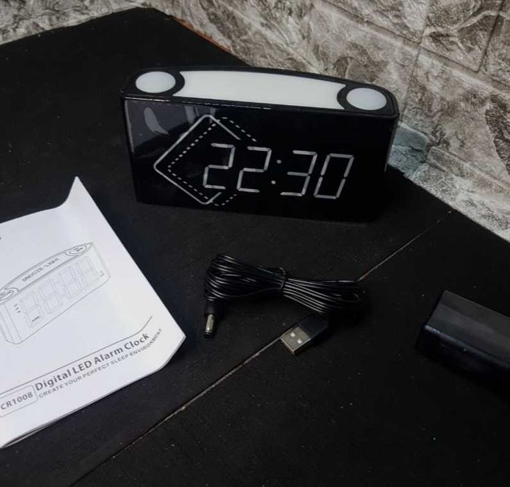 Годинник, часи, будильник Mesqool CR1008, Вібруючий, Нічник, Цифрові