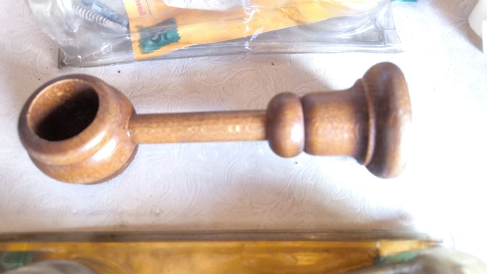 Suporte parede cortinado madeira