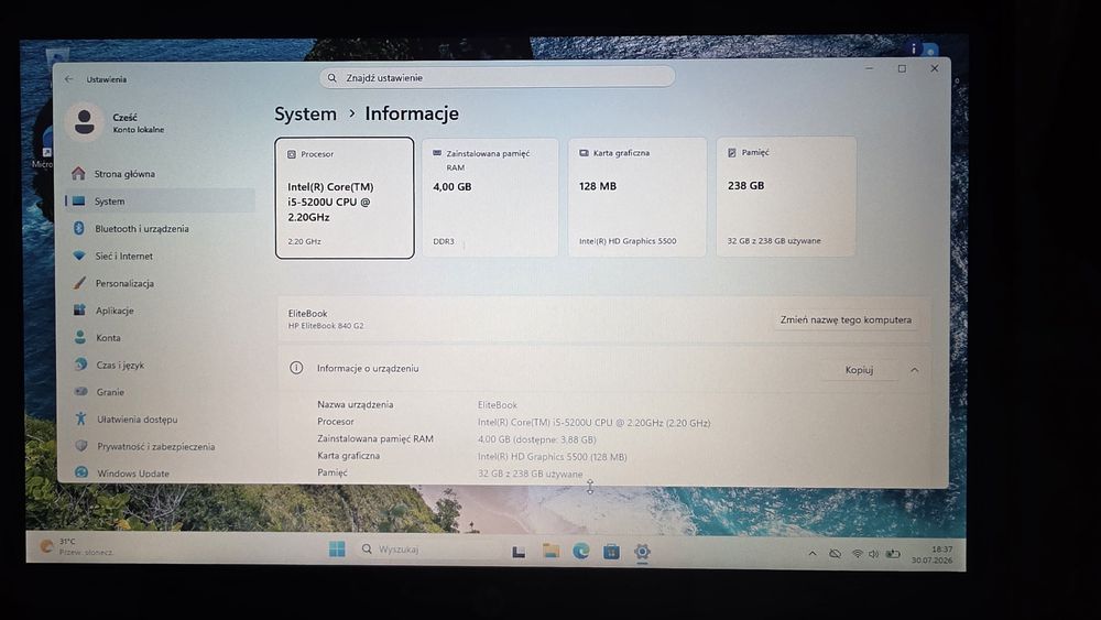 Laptop HP 100% sprawny