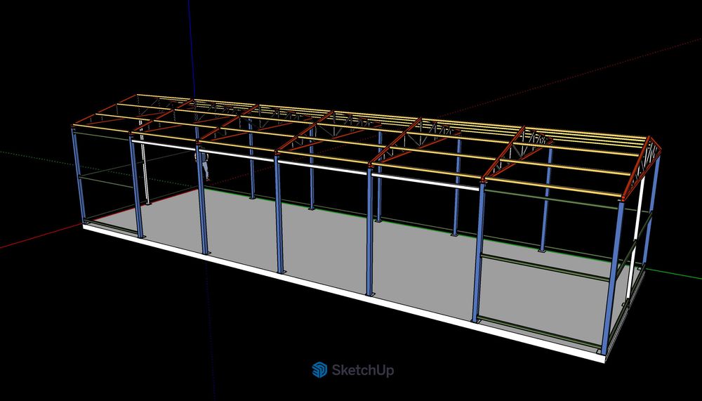 6x24m H3 - Konstrukcja stalowa / Budynek Gospodarczy / Garaż / Hala / Warsztat