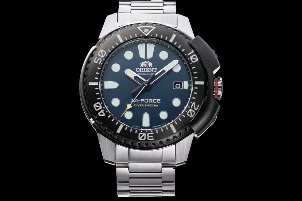 *NOVO* Vários Orient M-Force 45mm vidro safira. Automático 200m