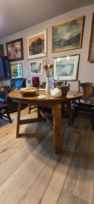 Stół + 4 krzesła z litego drewna