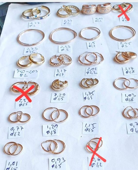 Продам золотые серьги-конго