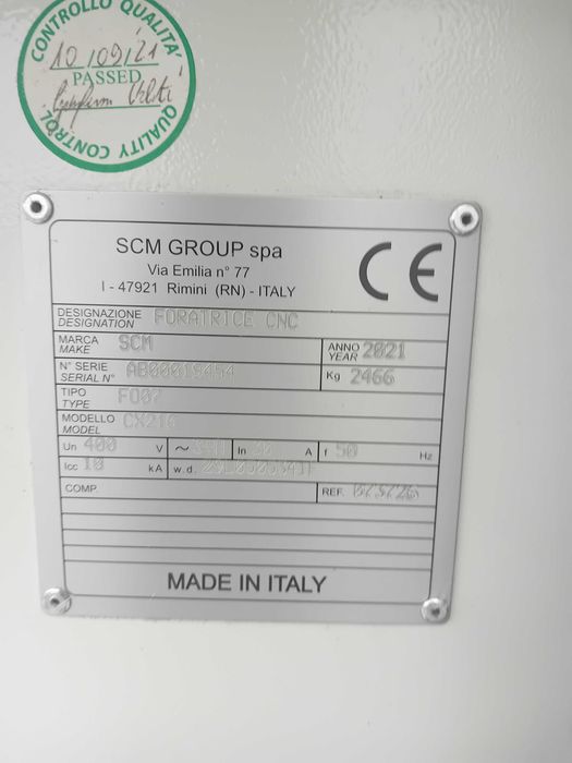 Wiertarka CNC SCM Morbidelli CX210